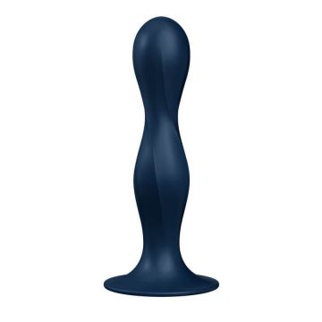 Satisfyer Double Ball-R Dildo cu bile geisha Albastru închis, 1 buc