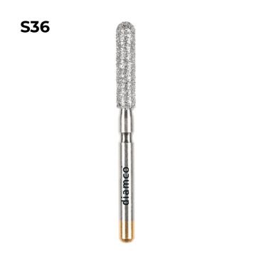 Set 5+1 Freze cilindrice cu capul rotunjit diamantate aliaj rodium-platina - S36