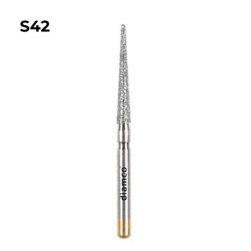 Set 5+1 Freze cilindrice forma Fissure diamantate aliaj rodium-platina - S42