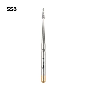 Set 5+1 Freze cilindrice forma Fissure diamantate aliaj rodium-platina - S58