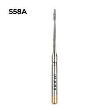 Set 5+1 Freze cilindrice forma Fissure diamantate aliaj rodium-platina - S58A