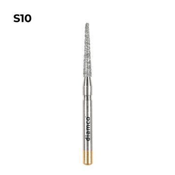 Set 5+1 Freze diamantate conice cu varful plat aliaj rodium-platina - S10