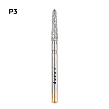 Set 5+1 Freze diamantate cu sanfren subgingival, aliaj rodium-platina - P3