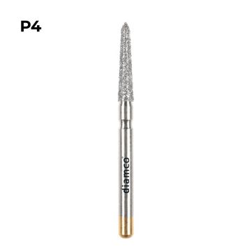 Set 5+1 Freze diamantate cu sanfren subgingival, aliaj rodium-platina - P4