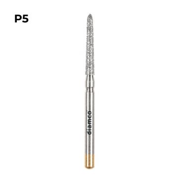 Set 5+1 Freze diamantate cu sanfren subgingival, aliaj rodium-platina - P5