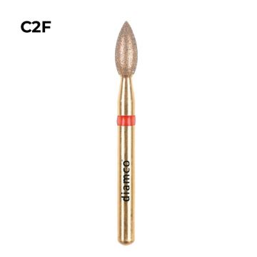 Set 5+1 Freze diamantate fine pentru finisare, aliaj rodium-platina - C2F