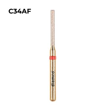 Set 5+1 Freze diamantate fine pentru finisare, aliaj rodium-platina - C34AF