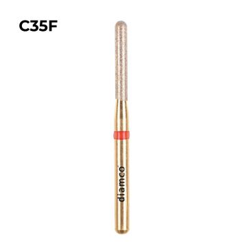 Set 5+1 Freze diamantate fine pentru finisare, aliaj rodium-platina - C35F