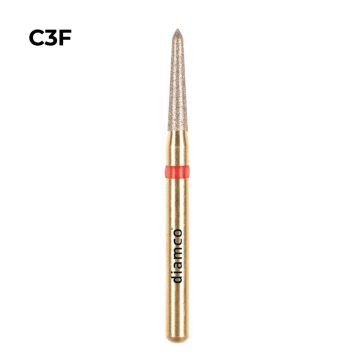 Set 5+1 Freze diamantate fine pentru finisare, aliaj rodium-platina - C3F