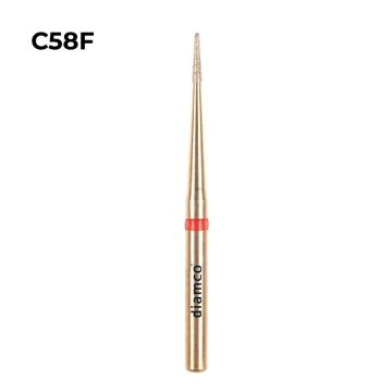 Set 5+1 Freze diamantate fine pentru finisare, aliaj rodium-platina - C58F