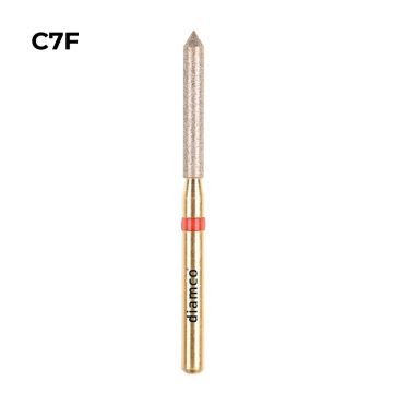 Set 5+1 Freze diamantate fine pentru finisare, aliaj rodium-platina - C7F