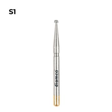 Set 5+1 Freze diamantate sferice aliaj rodium-platina S1