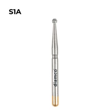 Set 5+1 Freze diamantate sferice aliaj rodium-platina S1A