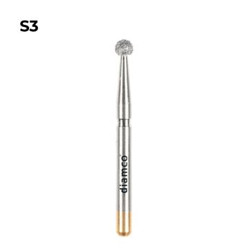 Set 5+1 Freze diamantate sferice aliaj rodium-platina S3