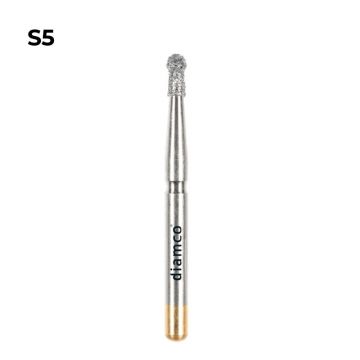 Set 5+1 Freze diamantate sferice aliaj rodium-platina S5