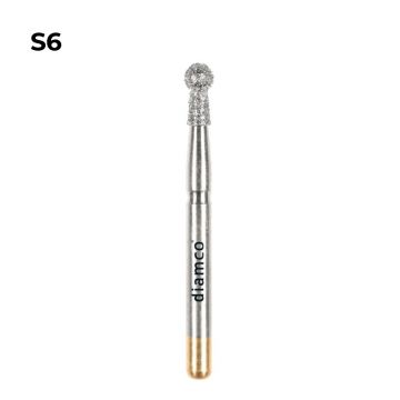 Set 5+1 Freze diamantate sferice aliaj rodium-platina S6