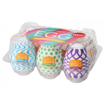 Tenga 6 Styles Easy Beat Egg Wonder Package Set de 6 masturbatoare de unică folosință