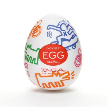Tenga Easy Beat Egg Keith Haring Street Masturbator de unică folosință în formă de ou