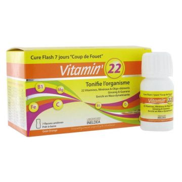 Vitamin'22 Vitamine 22 Flash x7 fiole monodoză