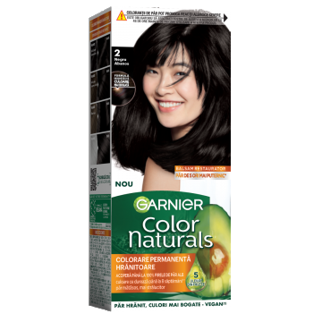 Vopsea de par permanenta Color Naturals 2.0 Negru Abanos, 112ml, Garnier