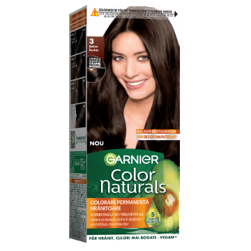 Vopsea de par permanenta Color Naturals 3 Saten Inchis, 112ml, Garnier