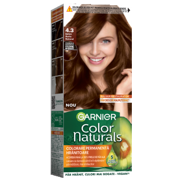 Vopsea de par permanenta Color Naturals 4.3 Saten Auriu Natural, 112ml, Garnier