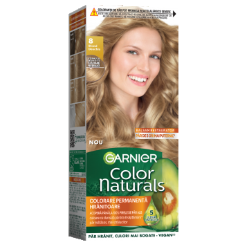 Vopsea de par permanenta Color Naturals 8 Blond Deschis, 112ml, Garnier
