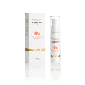 Yes For Lov Gel de masaj intim 2in1 Piersică și caisă, 50 ml