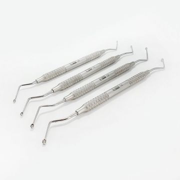 Chiureta alveolara din aliaj usor, curba