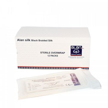 Fir de sutura neresorbabil, cu ac, 1/2 triunghiular