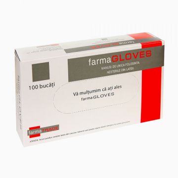 Manusi din latex pudrate Farmagloves, 100 buc/cutie, Marimea XS
