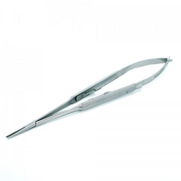 Portac Castroviejo, fara striatii pt acele de sutura, drept 18 cm