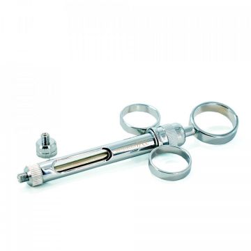 Seringa argintie cu aspiratie, pentru anestezie cu