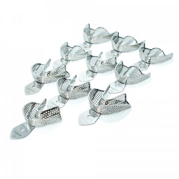 Set 10 Linguri amprenta, din inox, perforate