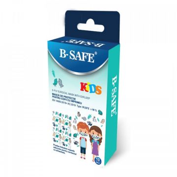 Set 10 masti medicale B-SAFE pentru copii