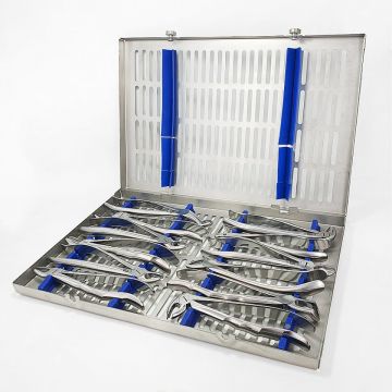 Set 12 clesti extractie plus cutie de sterilizare