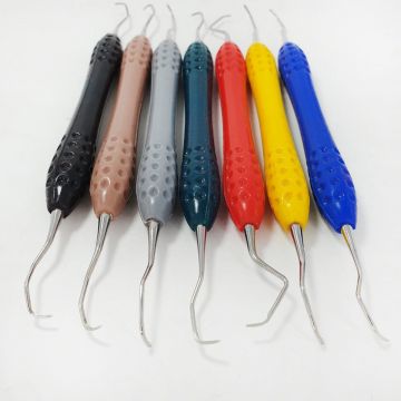 Trusa parodontologie 7 chiurete cu maner din silicon