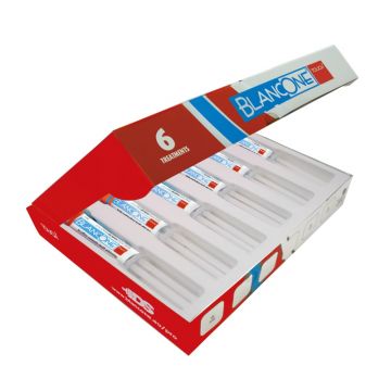 BlancOne® TOUCH+ Single HP6% albire dentara in cabinet 6 seringi x3 aplicari nHAP 0,75% & Vitamin Booster