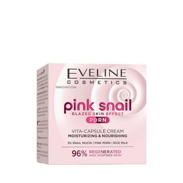 Crema Hidratanta si Nutritiva Eveline Cosmetics Pink Snail PDRN, 50ml