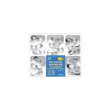 Kit 16 matrici metal conturate cu clema premolar 3.5mm TorVM