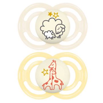 Mam Perfect Night Suzete simetrice pentru animale 18 luni + x2