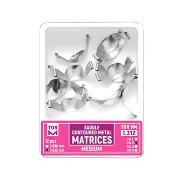 Matrici metalice conturate medium subgingivale №2, 12 bucati TorVM