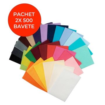 Pachet X 2 seturi 500 bavete dentare, pliate