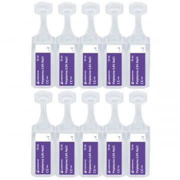 Polpharma 0,9% NaCl, soluție de clorură de sodiu, 10 ml x 100 fiole AMBALAJ DISTRUS