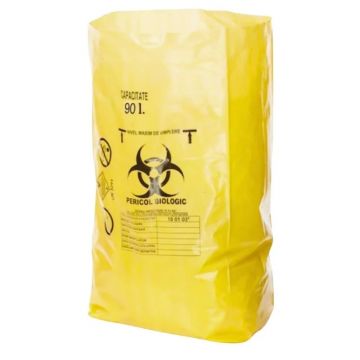 Sac galben pentru deșeuri cu pericol biologic, 90 L, Dr. Mayer