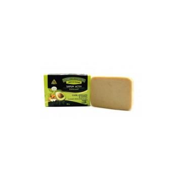 Sapun activ exfoliant cu samburi de caise, morcov, avocado si note citrice 100gr VERRE DE NATURE