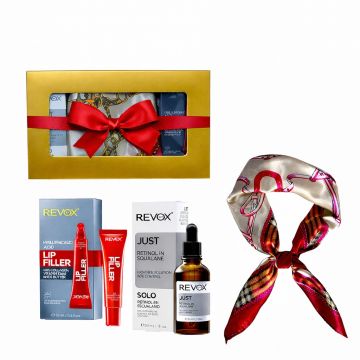 Set Cadou Elysa – Ser Revox Retinol in Squalane 30ml, Lip Filler Revox 12ml, Esarfa