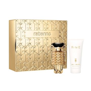 Set cadou Paco Rabanne Fame Intense, Apa de Parfum, 50 ml + Lotiune de corp, 75 ml
