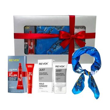 Set Elysa – Ser Revox Hyaluronic Acid Fluid 3% 30ml, Lip Filler Revox 12ml, Esarfa