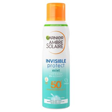 Spray de corp cu protectie solara SPF 50 Invisible Protect Ambre Solaire Garnier, 200 ml